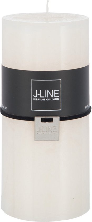 J-Line cilinderkaars - vanille - large - 72U - 6 stuks