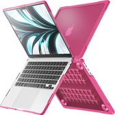 Mobigear Laptophoes geschikt voor Apple MacBook Air 13 Inch (2022-2024) Hoes Hardshell Laptopcover MacBook Case | Mobigear Shockproof Pro - Roze - Model A2681