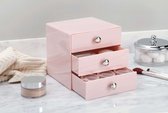 iDesign Make-up kastje 3 lades roze - Drawers