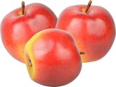 Esschert Design kunstfruit decofruit - 3x - appel/appels - ongeveer 8 cm - rood