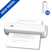 Yelie's A80 Draadloze Printer - Mini Printer - Thermal Printer - Draagbare Printer - Thermische Printer - Tattoo Printer - Incl. 3 Rollen Wit Papier + NL Handleiding - Bluetooth - Wit