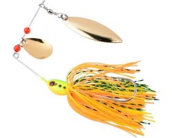 foto van S&D - Kunstaas Rubber Spinnerbait Jig - 16g / 10cm - Roofvissen - met Blinkertjes / Spinners