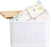 Boîte à Recettes En Bois Avec 300 Cartes Vierges | Organisation Cuisine, Classement Recettes | Cadeau Cuisine Maman, épouse