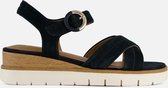 Tamaris Sandalen blauw Leer - Dames - Maat 36