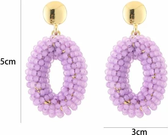 Bijoutheek Clips d'oreilles Perles Beige