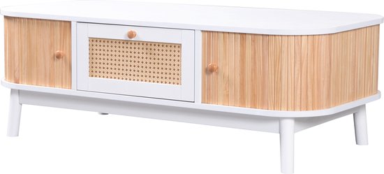 Set van 2 salontafels CESENATICO Rotan Natuurlijk