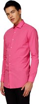 OppoSuits Mr. Pink Shirt - Heren Overhemd - Casual Effen Gekleurd - Roze - Maat EU 49/50