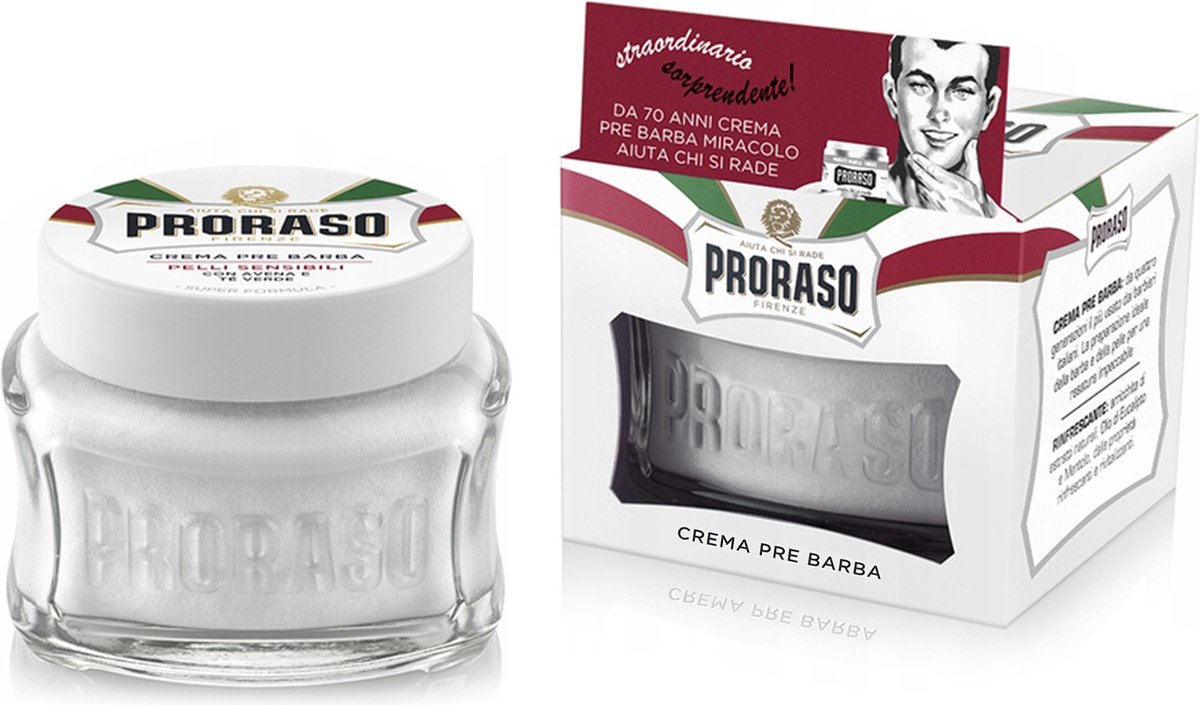 Proraso - Pre-Shave Crème - voor Gevoelige Huid 100 ml
