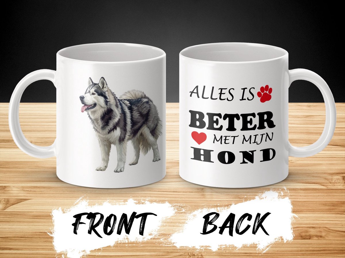 Mok Alaskan Malamute Alles is beter met mijn hond - dog - doglover