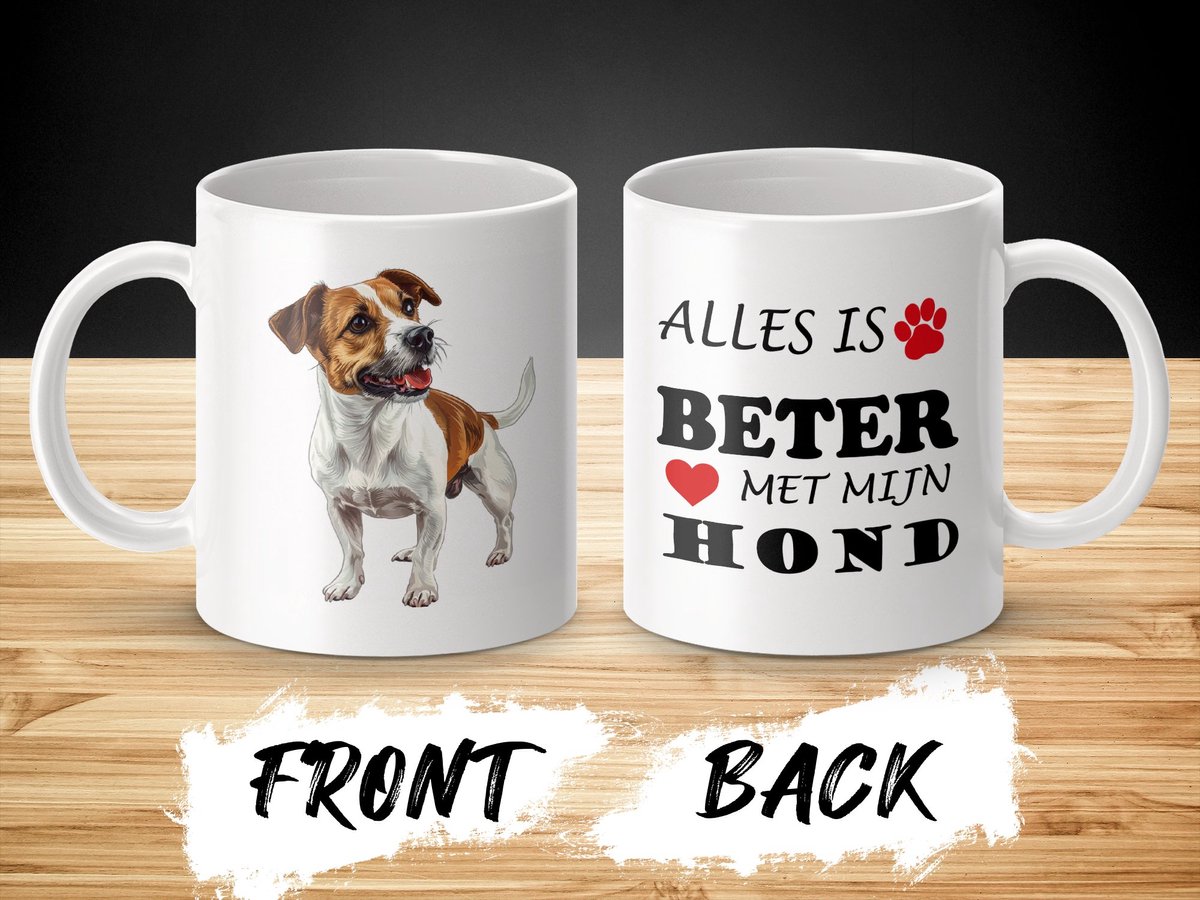 Mok Jack Russell Terrier Alles is beter met mijn hond - dog - doglover