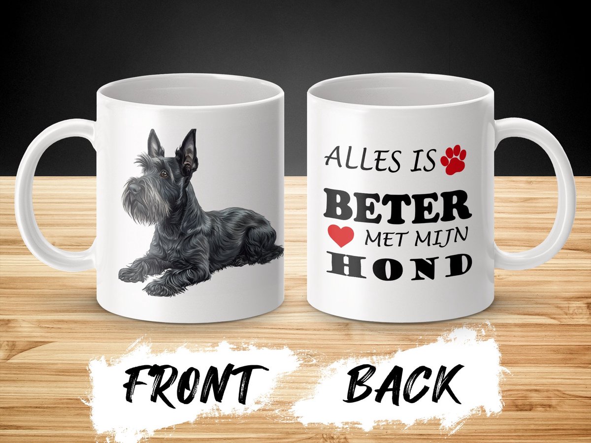 Mok Scottish Terrier Alles is beter met mijn hond - dog - doglover