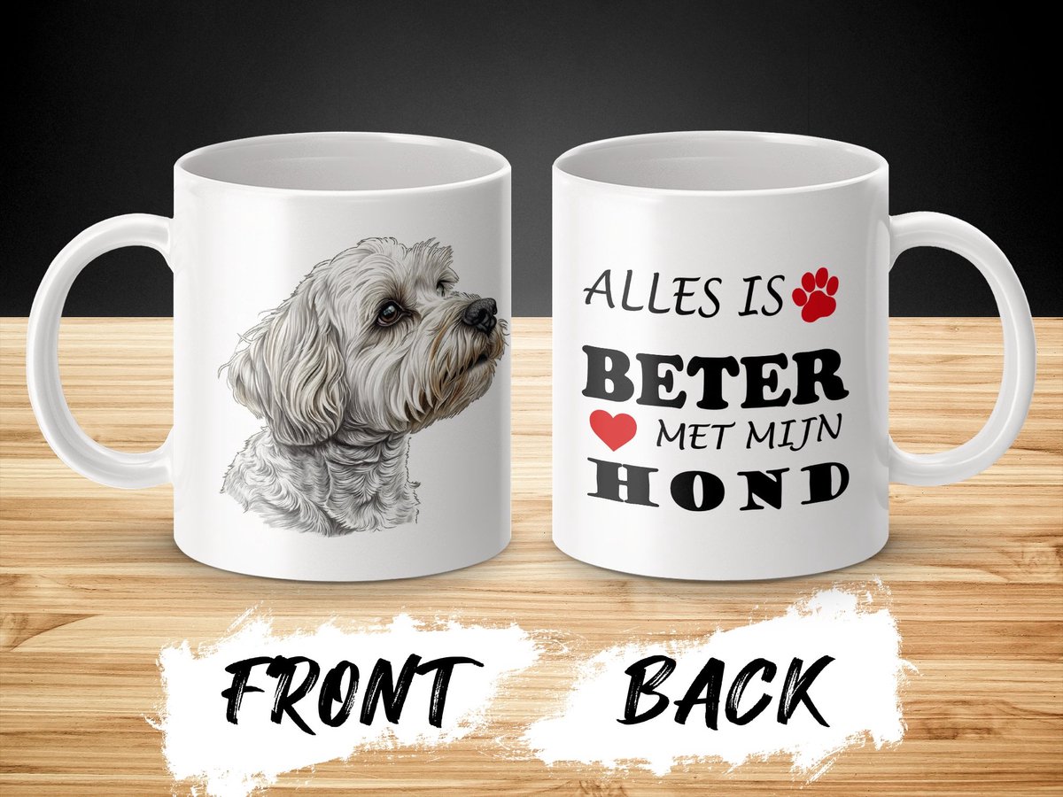 Mok Dandie Dinmont Terrier Alles is beter met mijn hond - dog - doglover