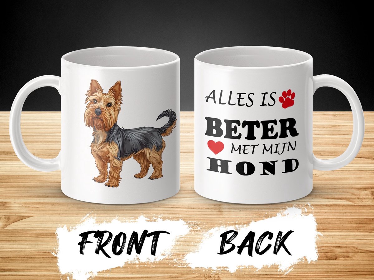 Mok Australian Terrier Alles is beter met mijn hond - dog - doglover