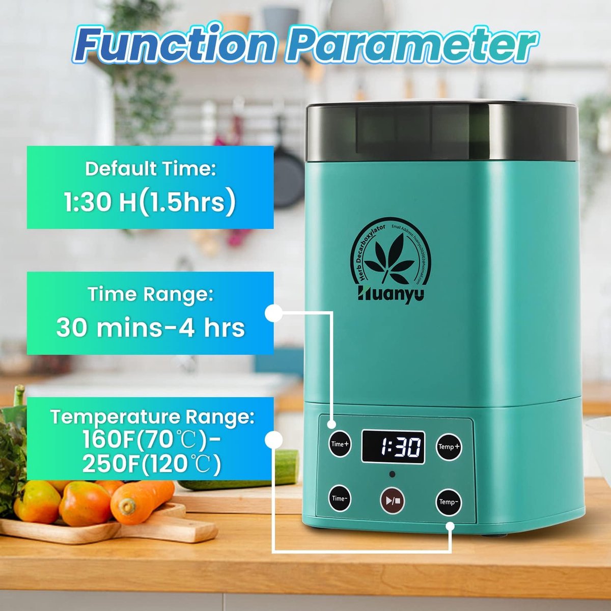 Huanyu Decarboxylator für Kräuter Kräuteröl Infusionsmaschine Butteröl Infuser