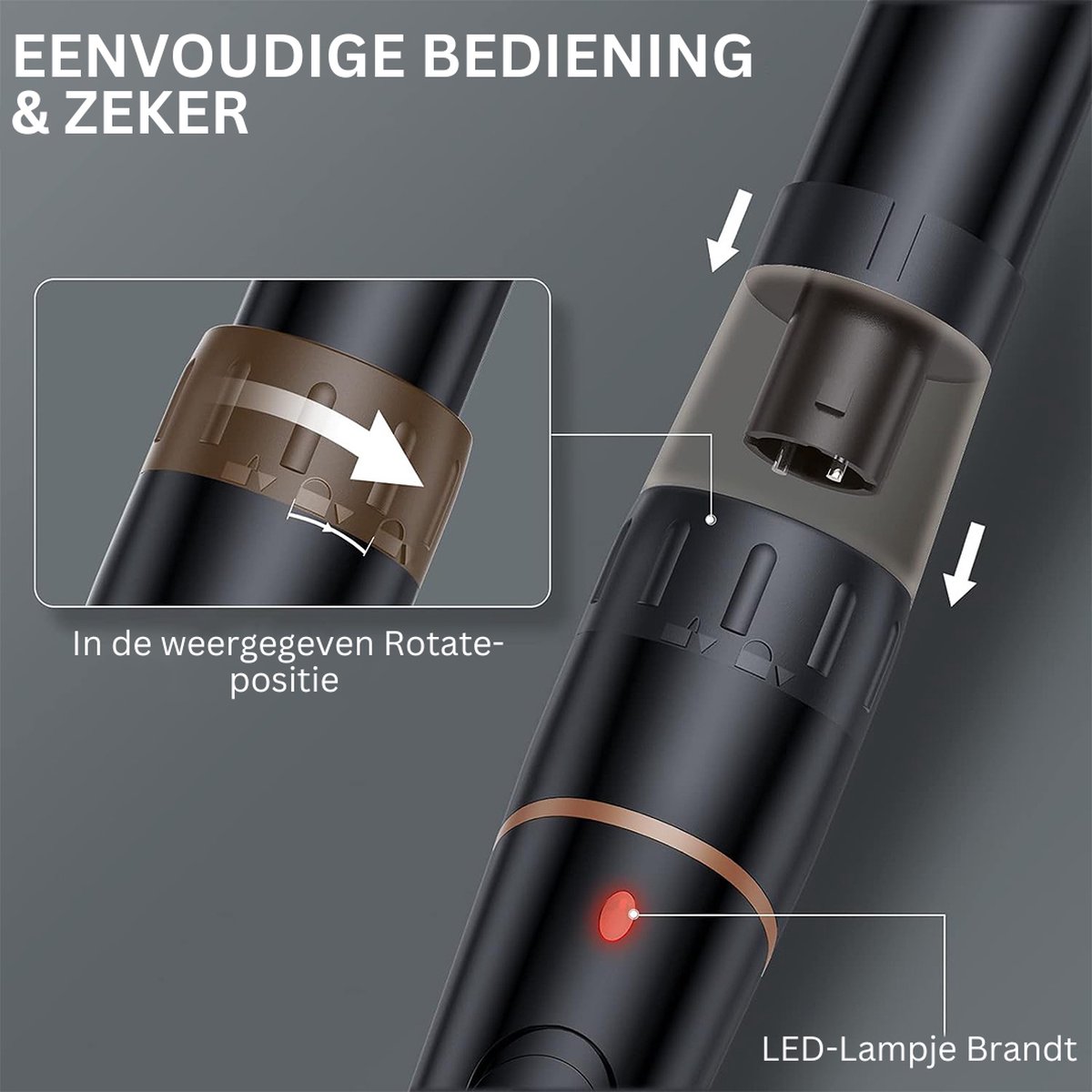 MKSS® Wafeltang 6 in 1 voor Krullen en Golven - Zwart - afbeelding 3