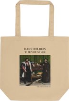 Hans Holbein de Jongere 'De gezanten' ("The Ambassadors") Beroemde Schilderij Tote Bag | 100% Katoenen Tas | Kunst Tote Bag | Naturel