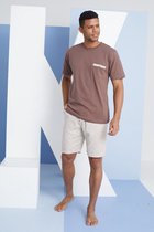 T-Shirt & Shorts Set Osvaldo / Bruin / M