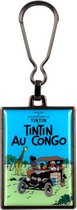 TinTin - Kuifje - sleutelhanger Franstalig - tintin au congo - 6 cm - metaal