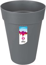 Elho Loft Urban Rond Hoog 28 - Bloempot voor Buiten - Ø 27.5 x H 35.8 cm - Antraciet