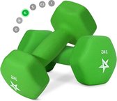 Neopreen Dumbbell Pair 3KG Hand Gewicht Krachttraining voor Thuis Gym Fitness - 3KG Groen met Gratis Verzending dumbbell set