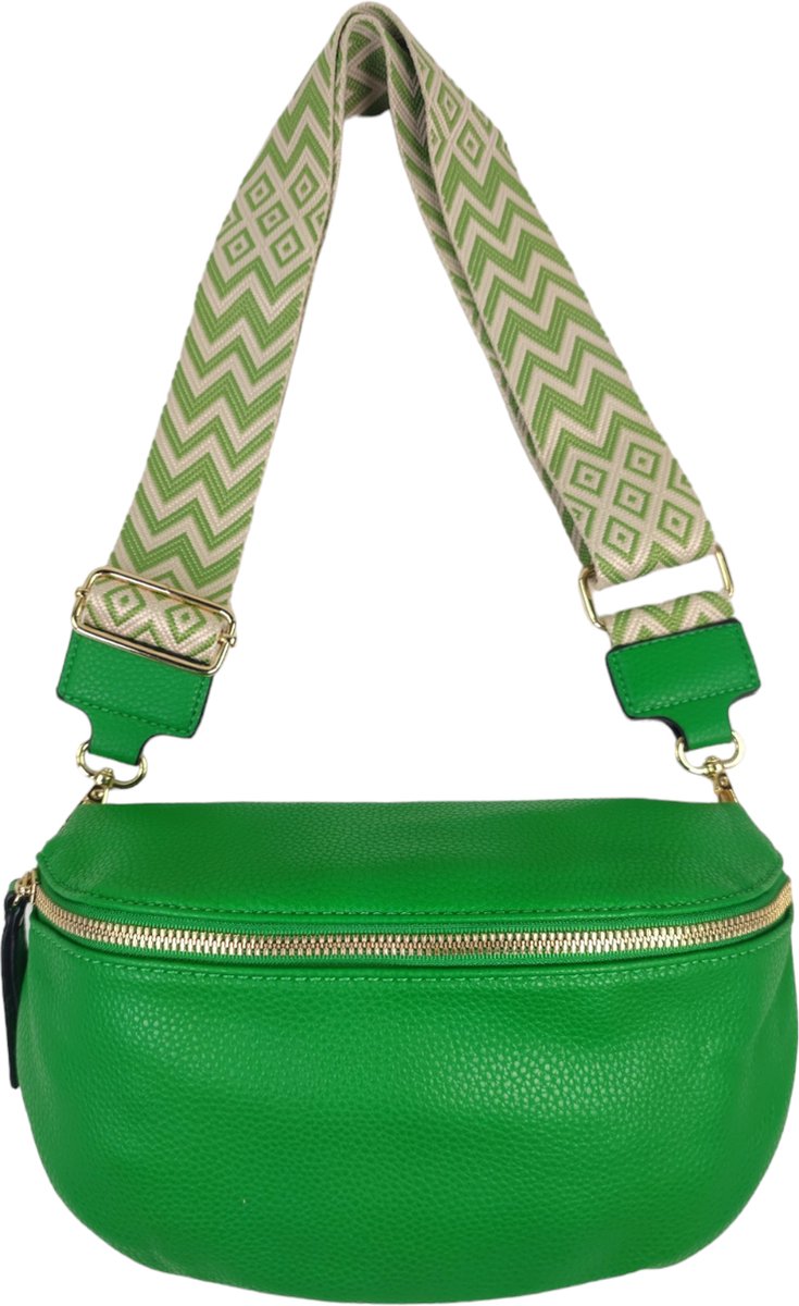 Qischa® - Crossbody heuptas bumbag - fashion riem - soft - groen