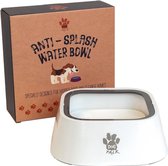 huisdieren Waterbak voor honden, lekvrij, spatwaterdicht, drijvend, voor honden en katten, langzaam drinken, witte vechile, grijs