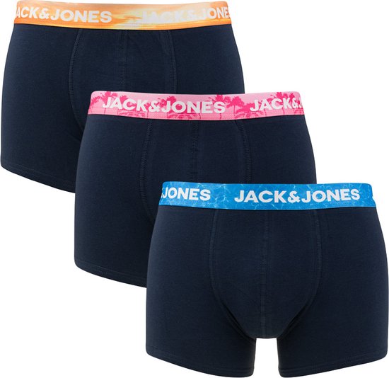 Jack & Jones 3P boxer grande taille luca combi bleu - 7XL