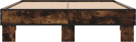 vidaXL-Bedframe-bewerkt-hout-metaal-sonoma-eikenkleurig-120x200-cm