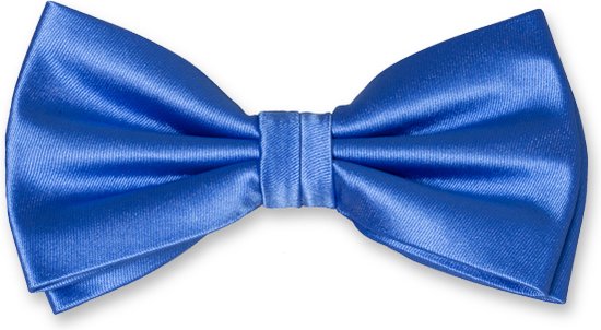 E.L. Cravatte Strik - Blauw - Satijn Polyester Vlinderdas