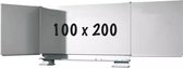 Whiteboard Deluxe Ashley - Emaille staal - Vijfzijdige schoolbordwand - Weekplanner - Maandplanner - Jaarplanner - Magnetisch - Wit - 100x200cm