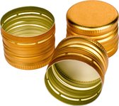 PP caps. 31,5 x 24 gedraaid goud 6 st.