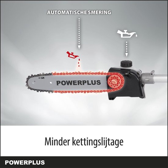 Powerplus Benzine 4-in-1 Tuin Multitool POWXG3026 - 42.7 cc tuingereedschap, benzine heggenschaar, trimmer, kettingzaag en bosmaaier, 1.16 L tankinhoud — afbeelding 5