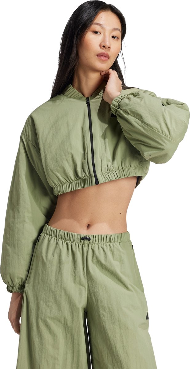 adidas Sportswear City Escape Gevoerd Bomberjack Dames – XL Groen