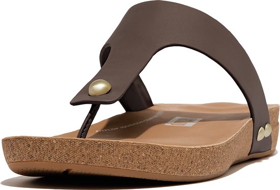 FitFlop Iqushion Leather Toe-Post Sandals BRUIN - Maat 39