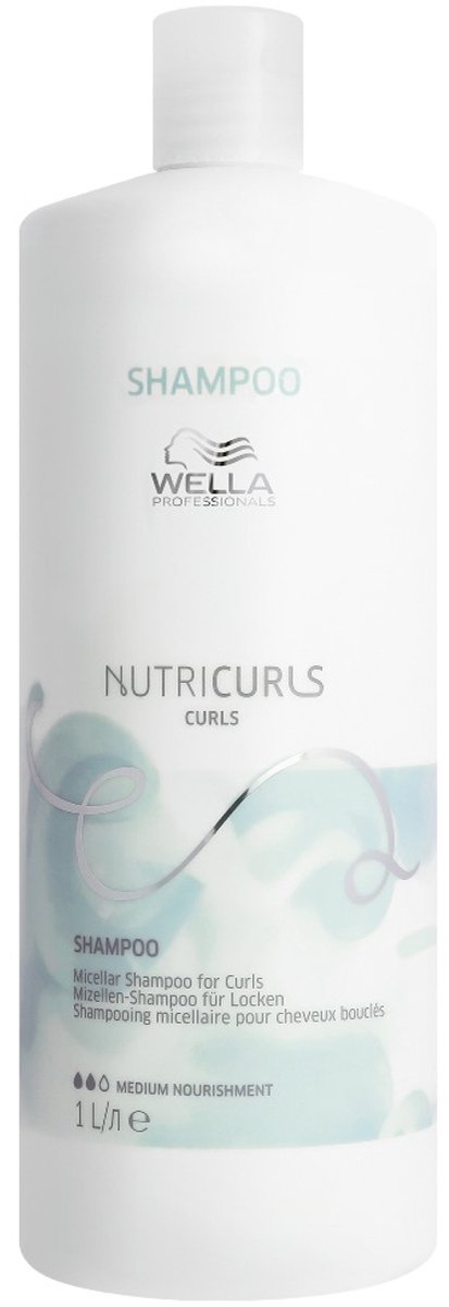 Wella Professionals Nutricurls Shampoo for Curls 1000ML - Normale shampoo vrouwen - Voor Alle haartypes