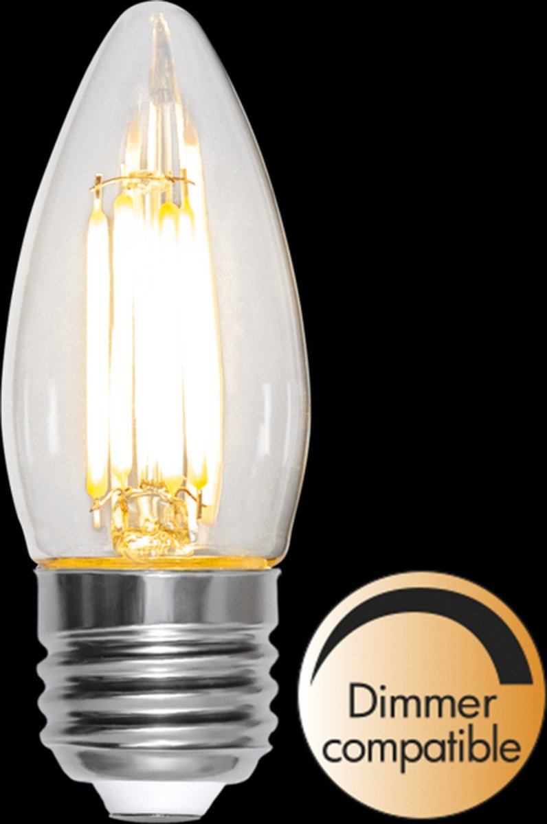 Kaars lamp - E27 - 4.2W - Extra Warm Wit - 2700K - Dimbaar