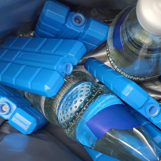 Set van 2/4/6/8/12/16 ijspakketten met elk 400 ml 2-16 blauwe koelelementen voor de koeltas of koelbox - Herbruikbare ijspakken... van BluMill — afbeelding 3