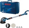 Bosch Professional GTR 55-225 langnek schuurmachine met koffer, schuurschijven en clips.