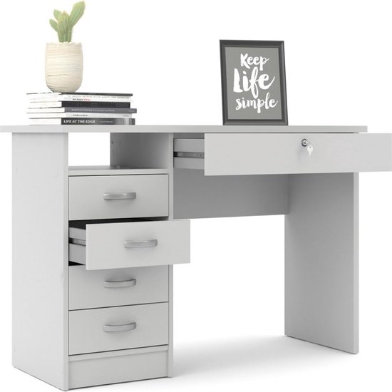Bureau met Laden Mat Wit kopen? ✔️ Tot 35% korting