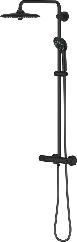 Grohe Vitalio 110 Shower Rail Set, Water-Saving, 8 L/Minute (3 Jet Types, Glue or Drill), Square, Chrome, 26096001, 60 cm Shower Rail