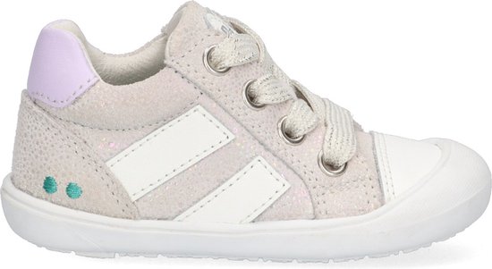 BunniesJR 224150-598 Meisjes Babyschoentjes - Multicolor/Lila/Wit - Leer - Veters