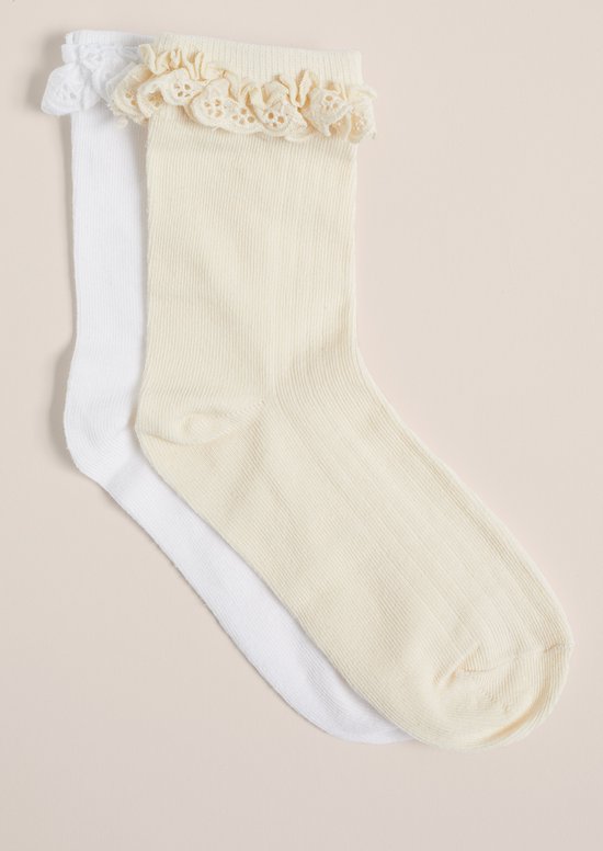 WE Fashion Meisjes sokken, 2-pack