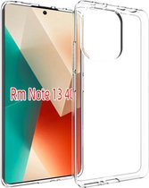 Xiaomi Redmi Note 13 4G Hoesje - MobyDefend Transparante TPU Gelcase - Volledig Doorzichtig - GSM Hoesje - Telefoonhoesje Geschikt Voor Xiaomi Redmi Note 13 4G
