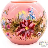 Vase Design Serene - Fidrio PEINT À LA MAIN - vase à fleurs en verre soufflé à la bouche - diamètre 40 cm