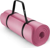 Luxe Duurzame fitnessmat yogamat pilatesmat gymnastiekmat | 190 x 100 cm | 1,5 cm dikte | getest op ftalaten | NBR-schuimrubber - Yogamat Roze