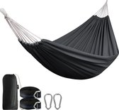 Hangmat Outdoor Katoen Grote Campinghangmat met gratis verstelbare bandjes Accessoires, draagbare hangmatten met draagtas voor tuin, terras, tuin