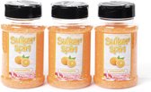 Accessoire voor suikerspinmachine - Suikerspinsuiker sinaasappel - 3 x pot á 400 gram