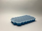 Ijsblokjesvorm met deksel - Keukengerei - Siliconen vorm en deksel - Blauw