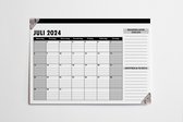 18 maanden planner - Maandplanner - Maandkalender - kalender 2024 - 2025 - Planner 2025 - Planner 2024 - Met hoekklemmen