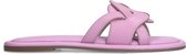 Sacha - Dames - Roze leren slippers - Maat 42